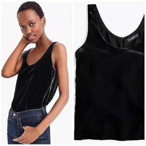 J. Crew Black Velvet Tank Top